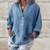 Casual Summer Wear - Alfreda | Chique katoenen pullover voor dames met lange mouwen en ontspannen pasvorm - Blauw - S - Zarandi Amsterdam