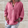 Casual Summer Wear - Alfreda | Chique katoenen pullover voor dames met lange mouwen en ontspannen pasvorm - Roze - S - Zarandi Amsterdam