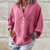 Casual Summer Wear - Alfreda | Chique katoenen pullover voor dames met lange mouwen en ontspannen pasvorm - Roze - S - Zarandi Amsterdam