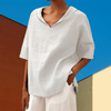 Dames Tops - Alita | Casual witte damesblouse van ademend katoen met losse pasvorm en korte mouwen - Wit - S - Zarandi Amsterdam