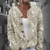 Casual Summer Wear - Angeline | Elegante wollen bloemenjas met knoopsluiting voor elk seizoen - Beige - S - Zarandi Amsterdam