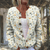 Casual Summer Wear - Angeline | Elegante wollen bloemenjas met knoopsluiting voor elk seizoen - Wit Stijl 1 - S - Zarandi Amsterdam