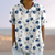 Aurelia | Lichtgewicht Geprinte Zomerblouse met Kraag en Korte Mouwen | Blauw