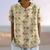 Aurelia | Lichtgewicht Geprinte Zomerblouse met Kraag en Korte Mouwen | Geel