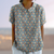 Aurelia | Lichtgewicht Geprinte Zomerblouse met Kraag en Korte Mouwen | Grijs