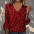 Blouses - Babette | Tijdloze Vintage Blouse met Lange Mouwen en Gedrukte Luxe Katoenmix - S - Zarandi Amsterdam