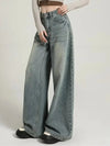 Pants - Loszittende baggy jeans voor dames met hoge taille en casual look - S - Zarandi Amsterdam