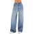 Pants - Dames baggy jeans met hoge taille en wijde pasvorm in casual stijl - Zwart - S - Zarandi Amsterdam