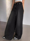 Pants - Middelhoog Taille Baggy Jeans Dames Comfortabele Wijde Fit - Zwart - S - Zarandi Amsterdam