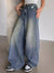 Pants - Middelhoog Taille Baggy Jeans Dames Comfortabele Wijde Fit - Blauw - S - Zarandi Amsterdam