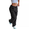 Pants - Dames Baggy Jeans Middelhoog Retro Look Lange Lengte - Zwart - S - Zarandi Amsterdam