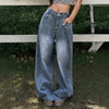 Pants - Loszittende baggy jeans voor dames met wijde pijpen - Blauw - S - Zarandi Amsterdam