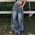 Pants - Loszittende baggy jeans voor dames met wijde pijpen - Blauw - S - Zarandi Amsterdam