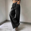Pants - Loszittende baggy jeans voor dames met wijde pijpen - Zwart - S - Zarandi Amsterdam
