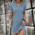 Dresses - Benilda | Vrouwelijke Midi Jurk met Elegante Halslijn – Voor Dag en Avond - Blauw - S - Zarandi Amsterdam
