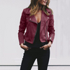 Bikerjack voor dames | Suède met asymmetrische ritsen 4