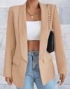 Blaire - Formele en stijlvolle lange blazer met zijzakken