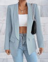 Blaire - Formele en stijlvolle lange blazer met zijzakken