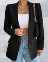 Blaire - Formele en stijlvolle lange blazer met zijzakken