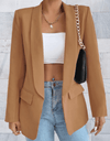 Blaire - Formele en stijlvolle lange blazer met zijzakken