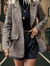 Blazer met reverskraag | Geruit grijs 1