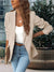 Women's Blazers - Blazer voor vrouwen, elegante op maat gemaakte pasvorm met lange mouwen en zakken - Khaki - S - Zarandi Amsterdam