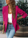 Women's Blazers - Blazer voor vrouwen, elegante op maat gemaakte pasvorm met lange mouwen en zakken - Roze - S - Zarandi Amsterdam