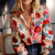 Damesblouses - Bloemenprint blouse in rood – charmante lente - look voor elke dag - S - Zarandi Amsterdam