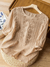 Women's Blouse - Blouse, geborduurd, 3/4 mouw | flatterende pasvorm - Khaki - L - Zarandi Amsterdam