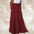 Maxirokken - Bohemian Maxi Rok met Zwierige Lagen en Verstelbare Taille - Rood - S - Zarandi Amsterdam