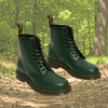 Veterschoenen - Brenilda | Lichtgewicht dames laarzen van PU - leer met ademend ontwerp en antislip zool - Groen - 37 - Zarandi Amsterdam