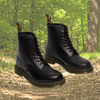 Veterschoenen - Brenilda | Lichtgewicht dames laarzen van PU - leer met ademend ontwerp en antislip zool - Zwart - 37 - Zarandi Amsterdam