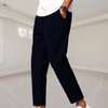 Women Trendy Outfit - Bryan | Lichtgewicht herenbroeken met elastische tailleband voor zomer, moderne rechte pasvorm van ademende stof - Donkerblauw - S - Zarandi Amsterdam