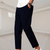 Women Trendy Outfit - Bryan | Lichtgewicht herenbroeken met elastische tailleband voor zomer, moderne rechte pasvorm van ademende stof - Donkerblauw - S - Zarandi Amsterdam