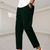 Women Trendy Outfit - Bryan | Lichtgewicht herenbroeken met elastische tailleband voor zomer, moderne rechte pasvorm van ademende stof - Groen - S - Zarandi Amsterdam