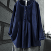 Casual Summer Wear - Bubbles | Chique tuniekblouse met buikbedekking en losse pasvorm voor dames - Marineblauw - S - Zarandi Amsterdam