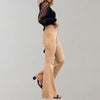 ModeParisienne® Xandra - Pantaloni a zampa di velluto a coste alla moda