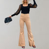 ModeParisienne® Xandra - Pantaloni a zampa di velluto a coste alla moda