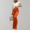 ModeParisienne® Xandra - Pantaloni a zampa di velluto a coste alla moda