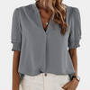 ModeParisienne® Daisy - Blusa base con scollo a V per donna