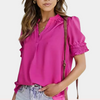 ModeParisienne® Daisy - Blusa base con scollo a V per donna