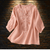 Tops - Callidora | Stijlvolle Geborduurde Bloemenblouse van Ademend Katoen - Oranje - S - Zarandi Amsterdam