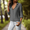 Tops - Camber | Flowy Damesblouse van Chiffon – Voor een Verfijnde Uitstraling - Grijs - S - Zarandi Amsterdam