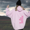 Sweatshirts - Candelle | Comfortabele oversized hoodie met inspirerende tekst in pastelroze, inclusief capuchon en relaxte pasvorm - Lichtroze - roze print - S - Zarandi Amsterdam