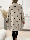 Cardigan Dames, Langarm, Hartpatroon | Regular Fit 2