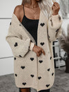 Cardigan Dames, Langarm, Hartpatroon | Regular Fit 3
