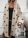 Cardigan Dames, Langarm, Hartpatroon | Regular Fit 4