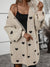 Damestruien en - cardigans - Dames Vest met Hartenmotief | Knoopsluiting Design - Khaki - S - Zarandi Amsterdam