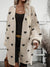 Damestruien en - cardigans - Dames Vest met Hartenmotief | Knoopsluiting Design - Khaki - S - Zarandi Amsterdam