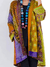Women's Cardigan - Cardigan voor dames, casual pasvorm | Kleurrijk patchwork - Geel - S - Zarandi Amsterdam